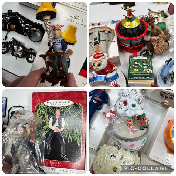 Hallmark Keepsake Christmas Ornaments Lot Star Wars Barbie Princess Lot - Picture 6 of 16